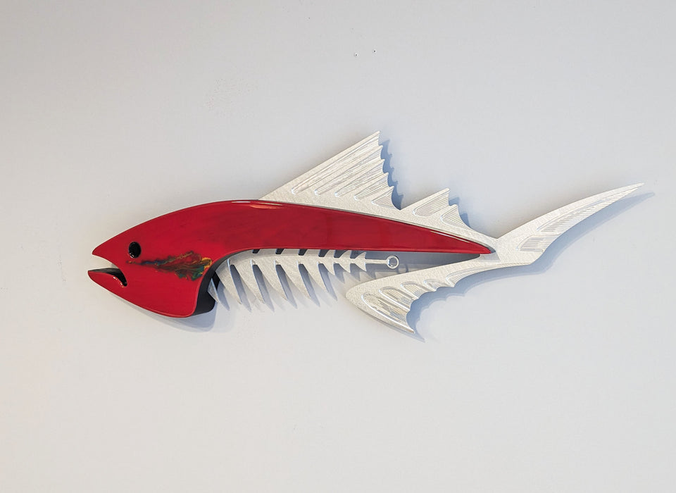 Red Wild Fin Sculpture