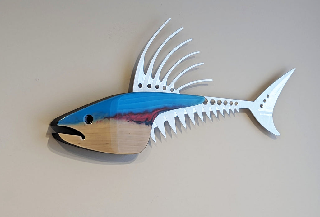 Roosterfish in Beach Sculpture