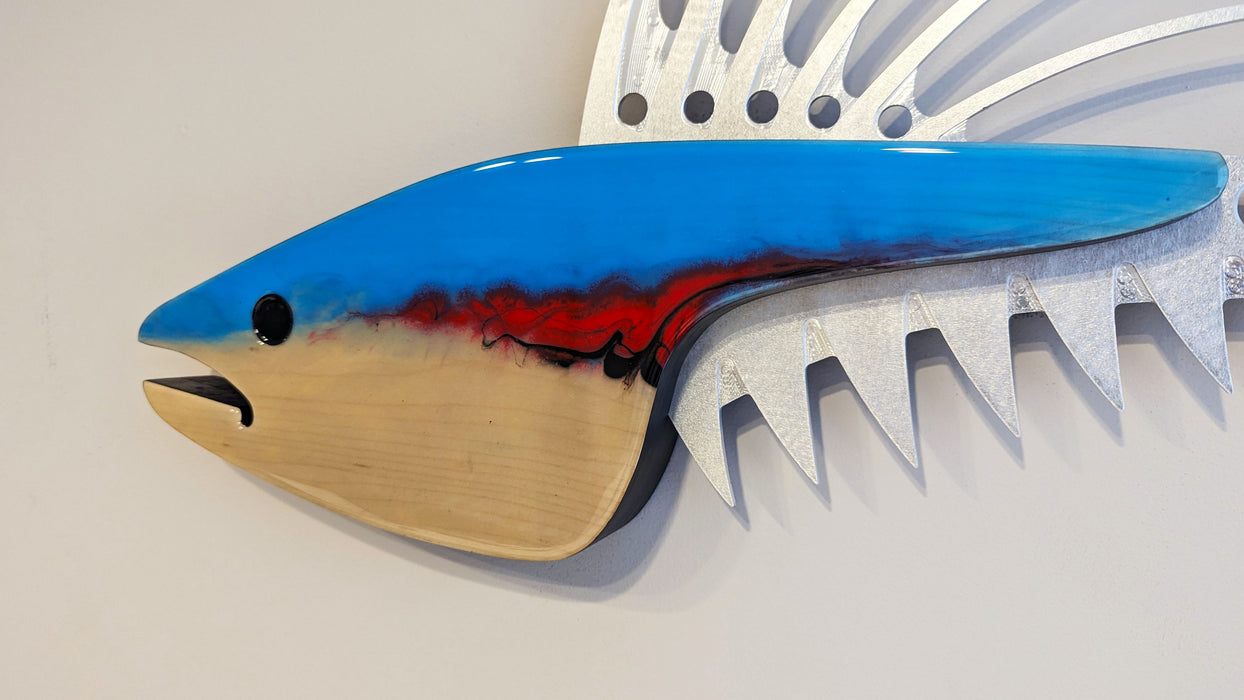 Roosterfish in Beach Sculpture