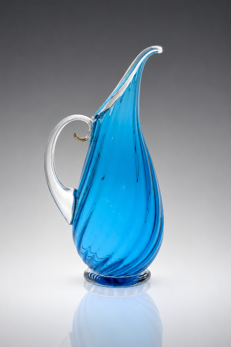 Roxy Aqua Art Glass Pitcher