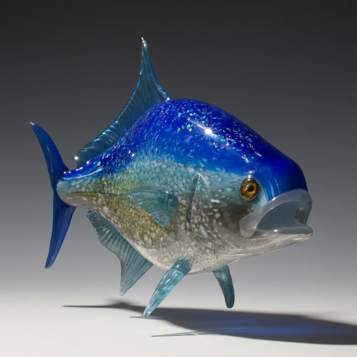 Permit Art Glass Fish Sculpture