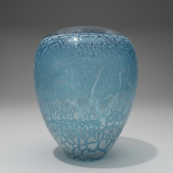 Glacial Art Glass Vessel