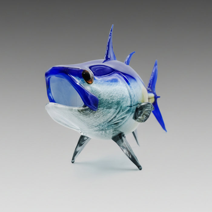 Blue Fin Tuna Glass Fish Sculpture