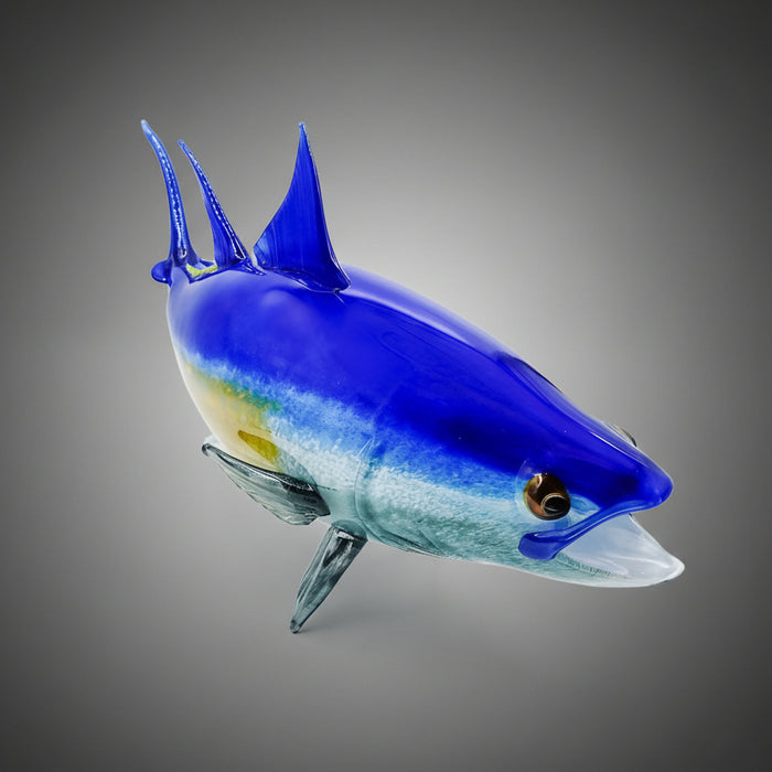 Blue Fin Tuna Glass Fish Sculpture