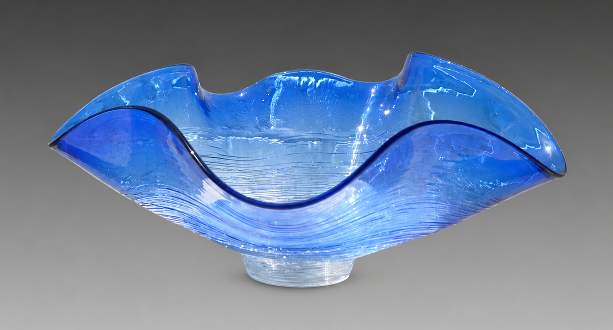 Cerulean Nest Art Glass Bowl