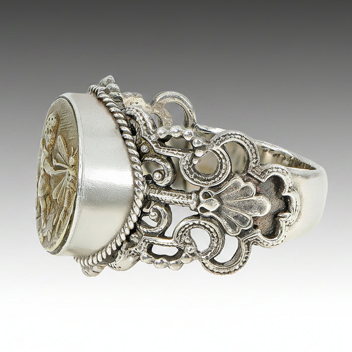 Victorian Cherub Button Ring