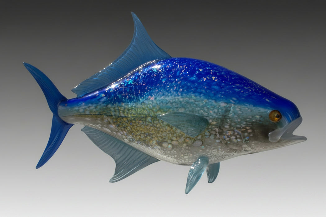 Permit Art Glass Fish Sculpture