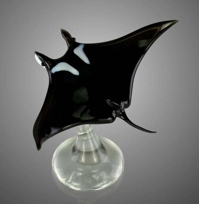Manta Ray Art Glass Sculpture