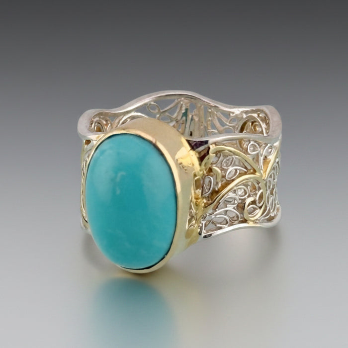 Turquoise Filigree Ring