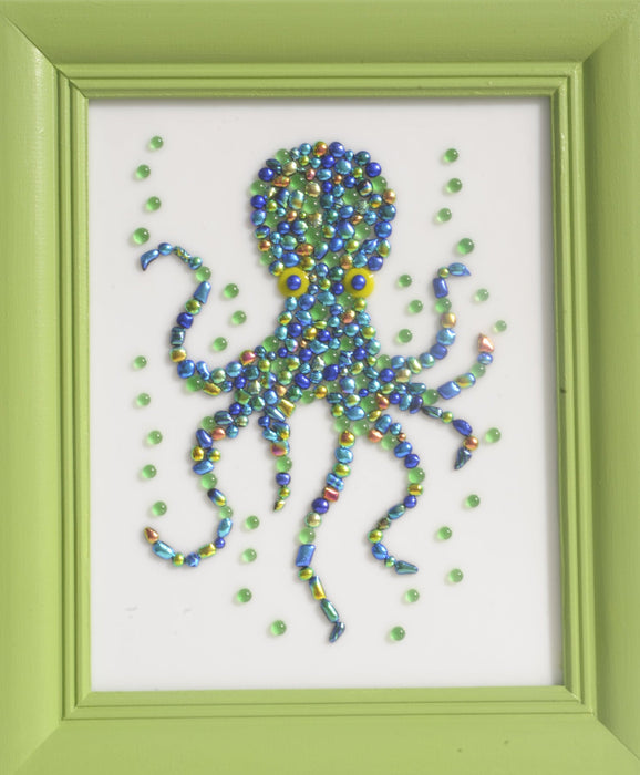 Fused Glass Dichroic Octopus Wall Art