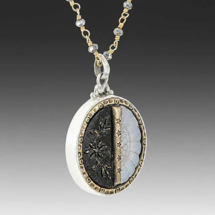 Victorian Carved Pearl Button Necklace