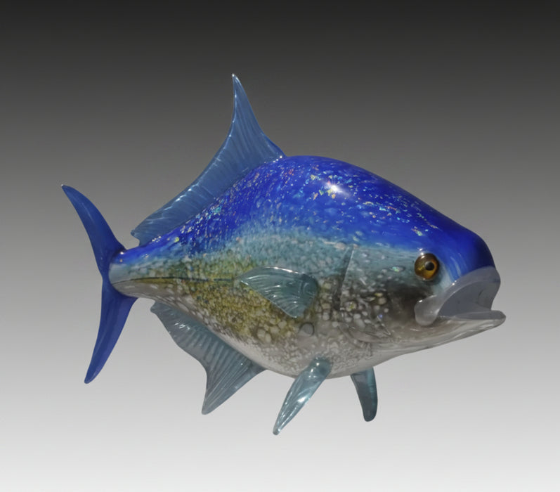 Permit Art Glass Fish Sculpture
