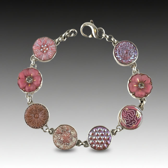 Pink Victorian Button Bracelet