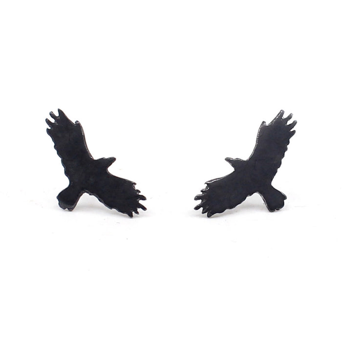 Flying Crow Stud Earrings