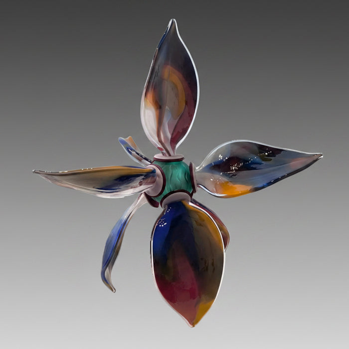 Swimmer Art Glass Sculpture