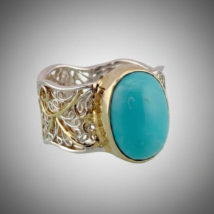 Turquoise Filigree Ring