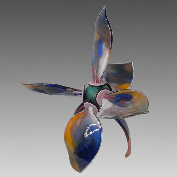 Swimmer Art Glass Sculpture