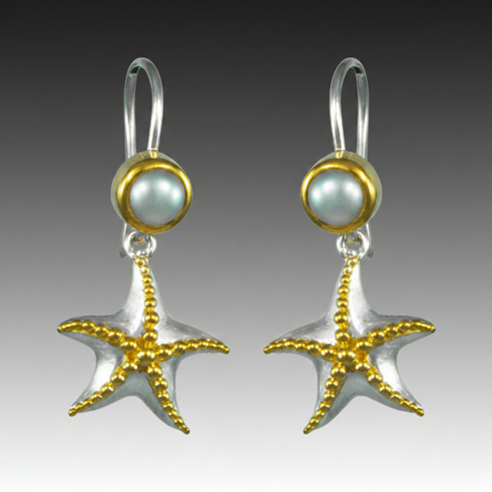 Starfish Pearl Earrings