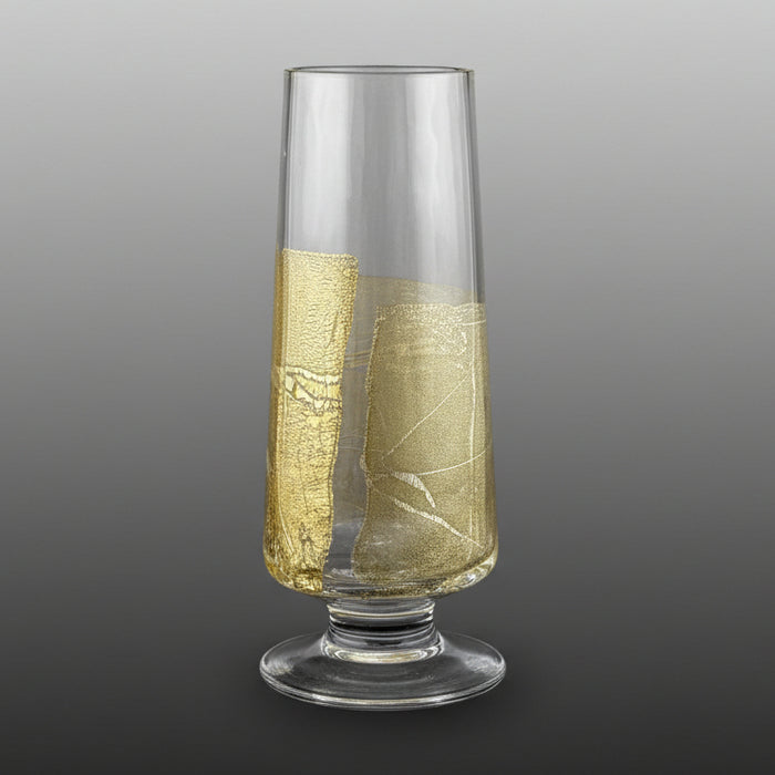 Gold Leaf Stemless Champagne Flute