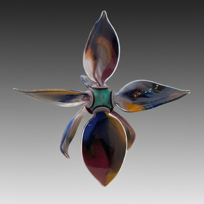 Swimmer Art Glass Sculpture
