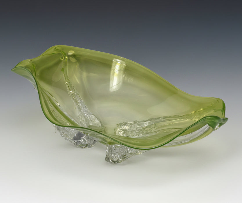 Lime Green Octo Art Glass Bowl II