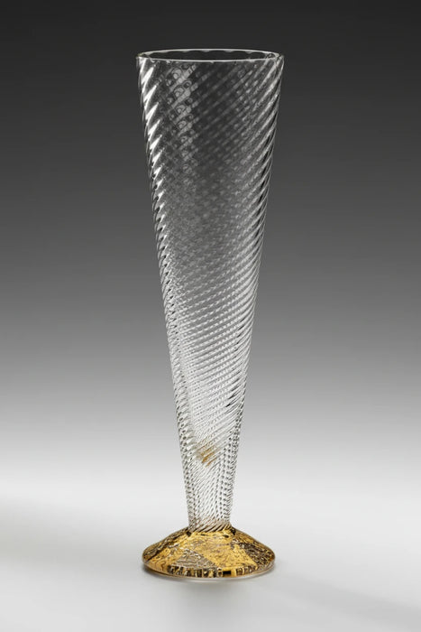 Clear & Gold Champagne Flutes
