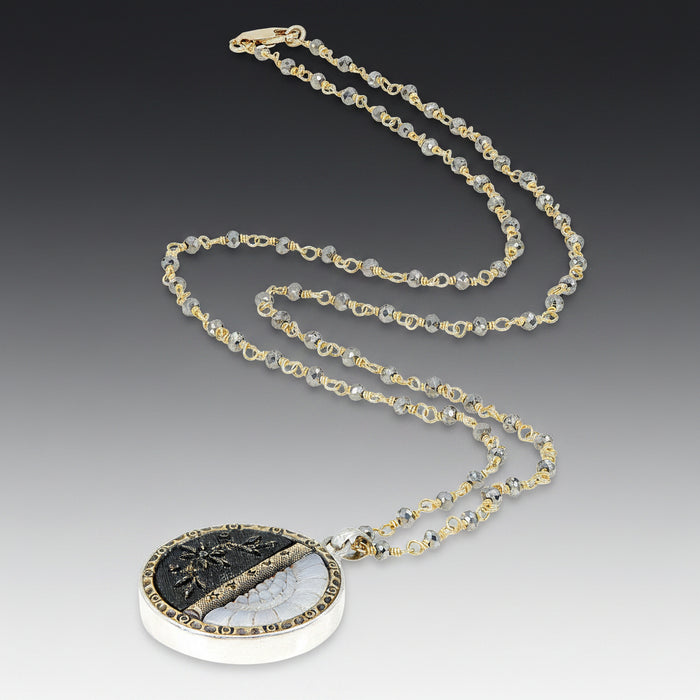 Victorian Carved Pearl Button Necklace