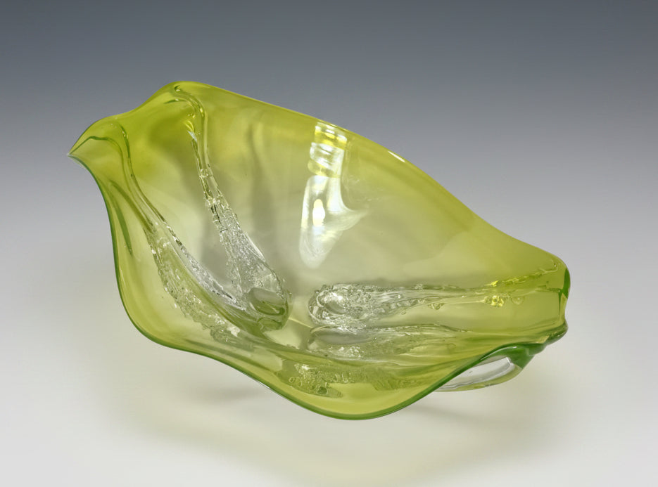Lime Green Octo Art Glass Bowl II
