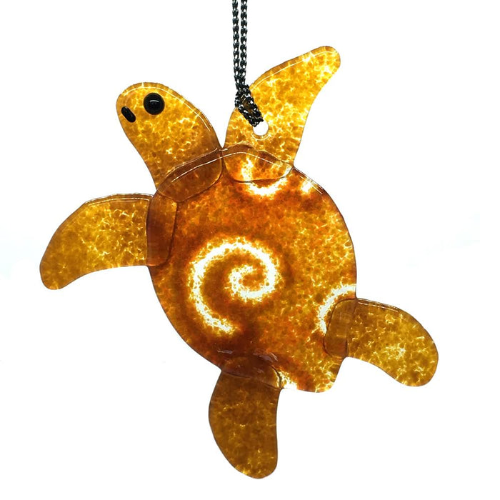 Amber Sea Turtle Ornament