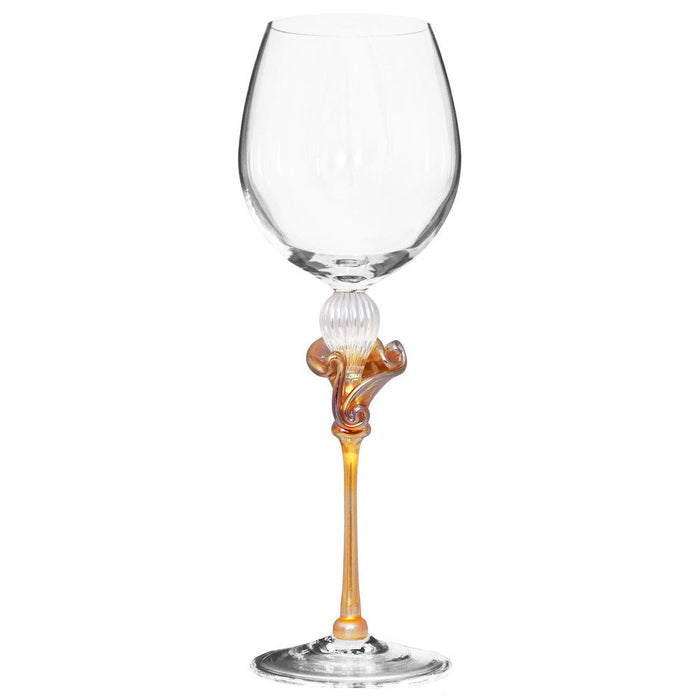 Amber King Wine Glass Gold