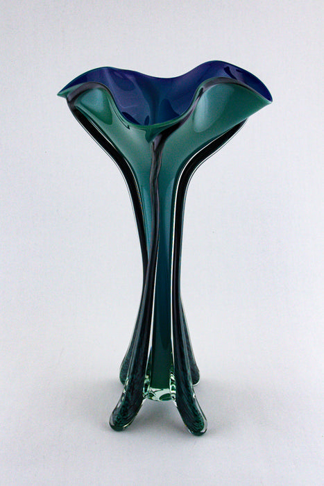 Caribbean Blue Tropical Vase