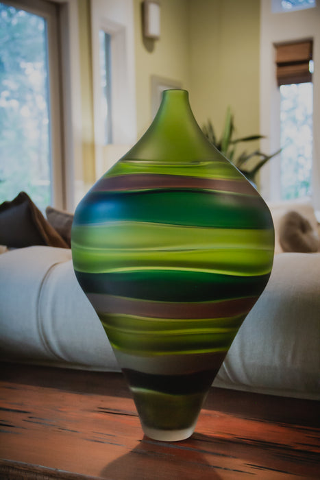 Green & Gold Hive Vase