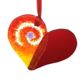 Red/Orange/Yellow Little Love Heart Ornament