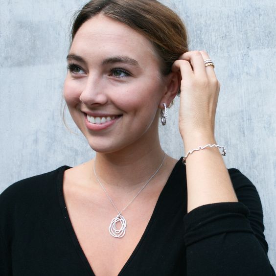 Scribble Pave Diamond Pendant