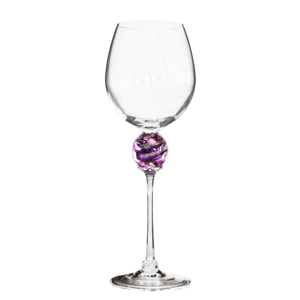Purple Planet Wine Glass — Fusion Art Glass & Fine Jewelry