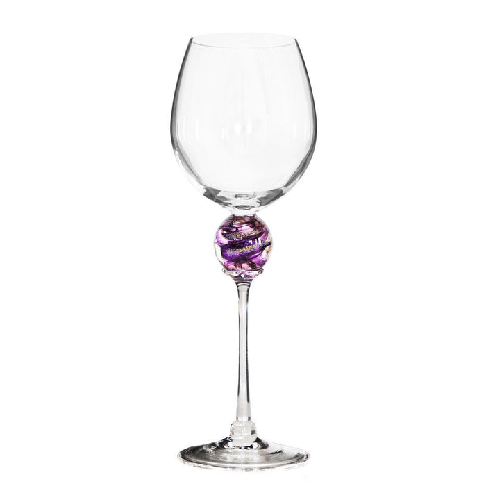 Purple Planet Wine Glass