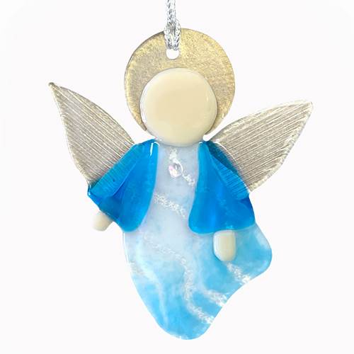 Turquoise Angel Rising Ornament