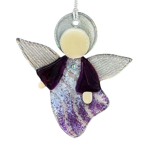 Violet Angel Rising Ornament