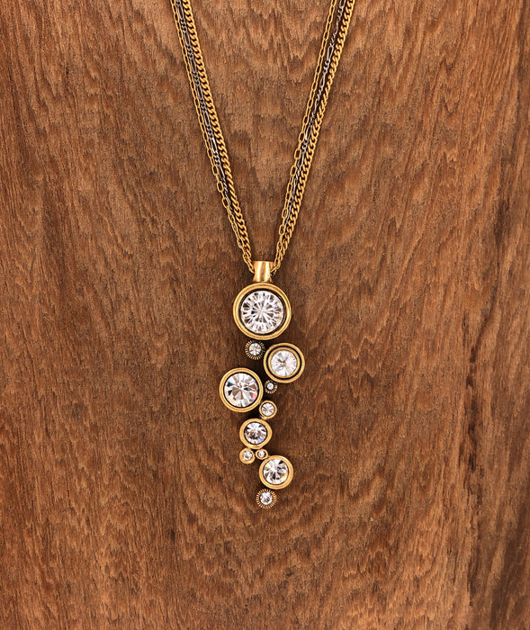 Gold & All Crystal Applause Necklace