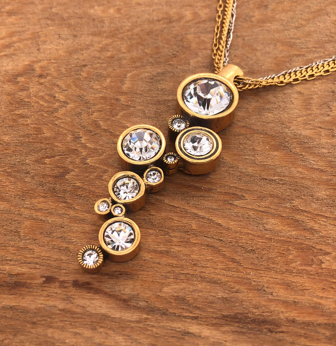 Gold & All Crystal Applause Necklace