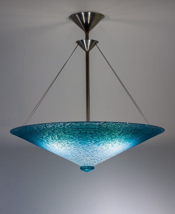 Aqua Fade Art Glass Pendant Lamp