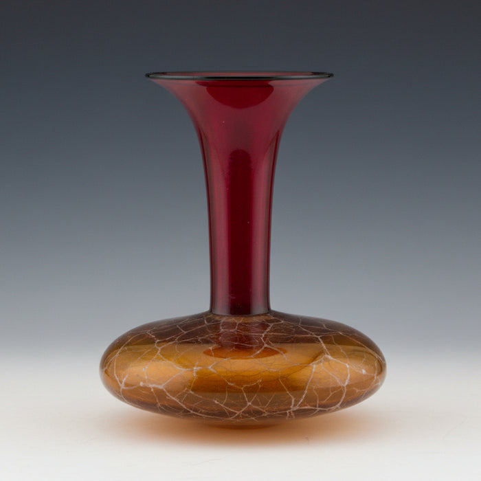 Large Autumn Primavera Art Glass Vase
