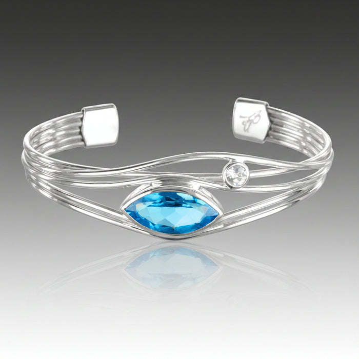 Blue Topaz Silver Bracelet