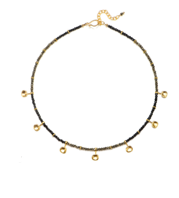 Spinel and Gold Water Cast Necklace