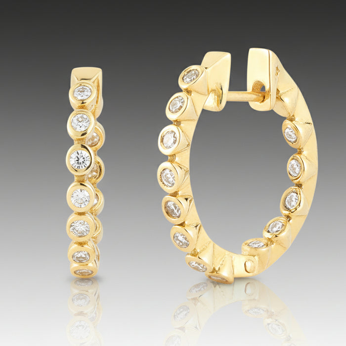 Cono Forever Diamond Huggie Earrings