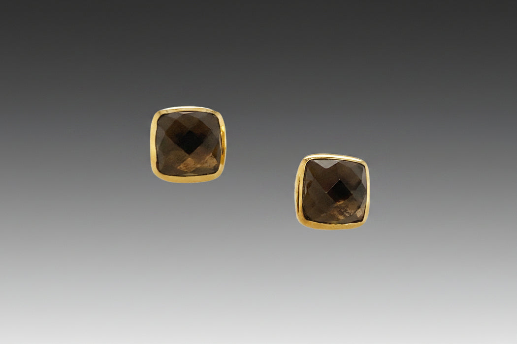 Gold Square Studs