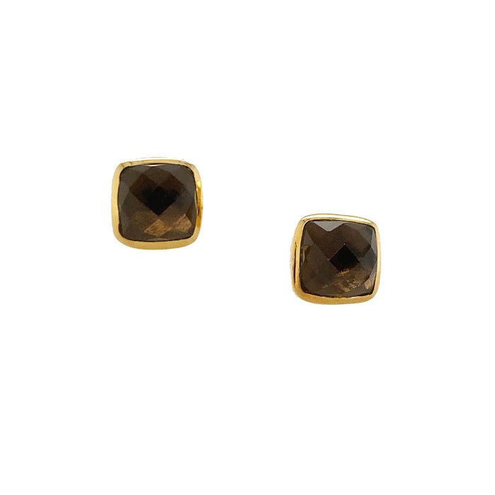 Gold Square Studs