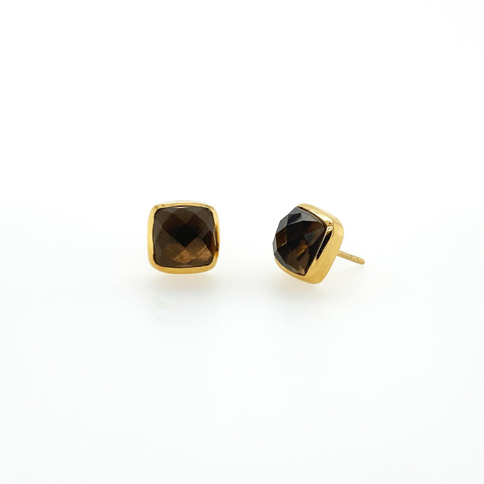 Gold Square Studs