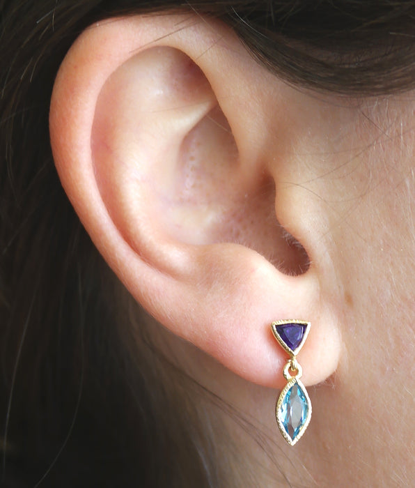 18k Vermeil Tiny Petal Earrings