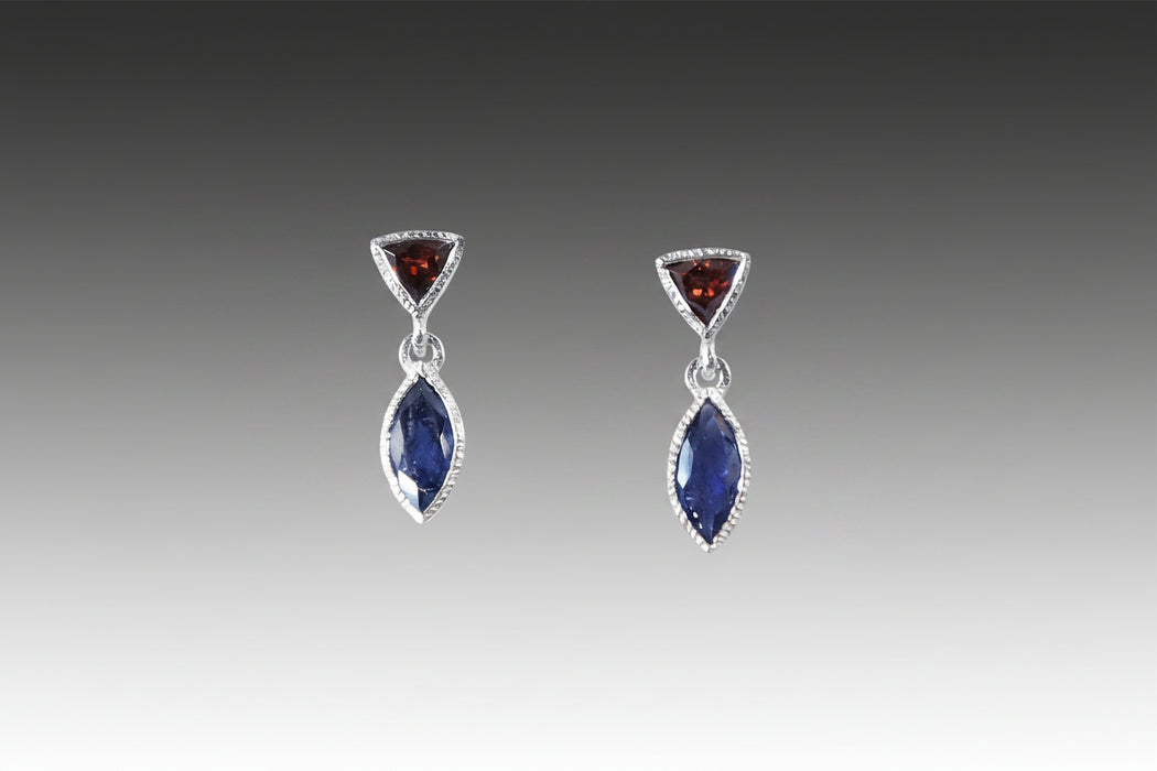 Silver, White Rhodium Tiny Petal Earrings